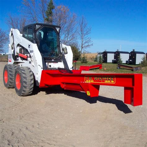 bobcat skid steer log splitter attachment|six way log splitter attachment.